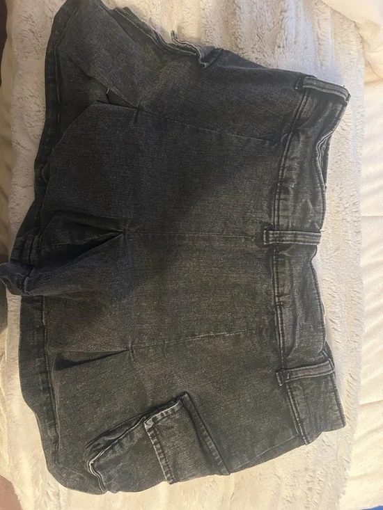 wild fable Black Washed Denim Mini Skirt - Picture 2 of 3